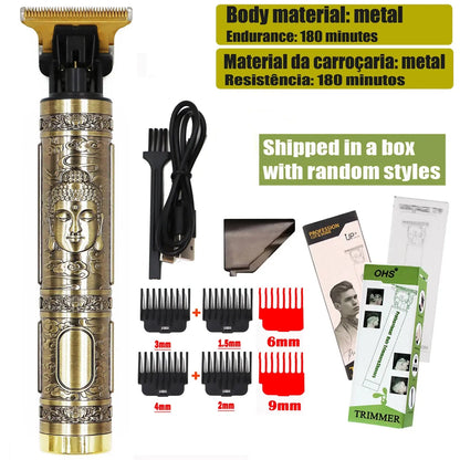Vintage T9 Hair Clipper Beard Shaving Body Hair Trimmer Clippers Electric Men Haircut Machine 0mm Barber Shaver Novara Shop