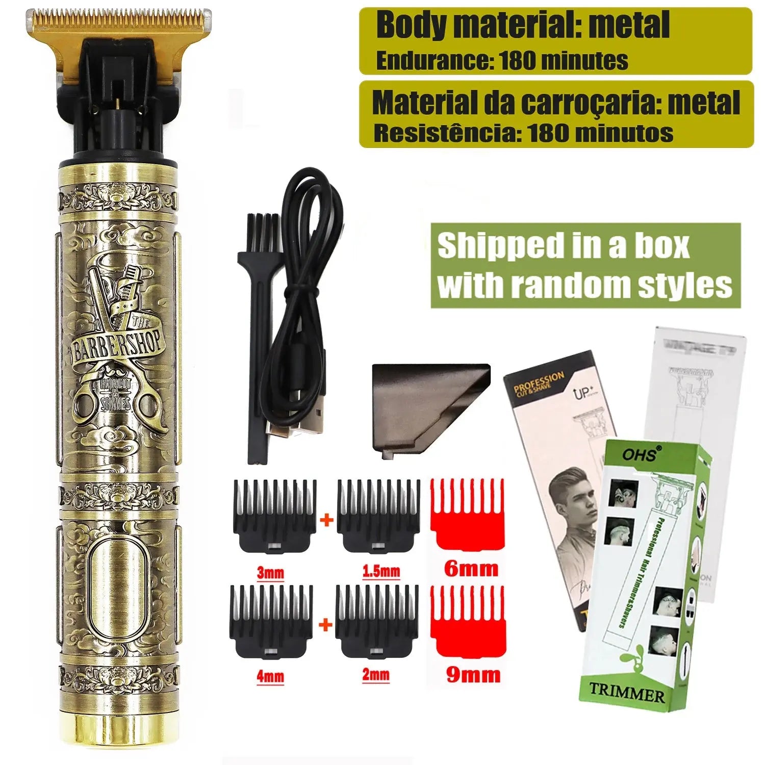Vintage T9 Hair Clipper Beard Shaving Body Hair Trimmer Clippers Electric Men Haircut Machine 0mm Barber Shaver Novara Shop