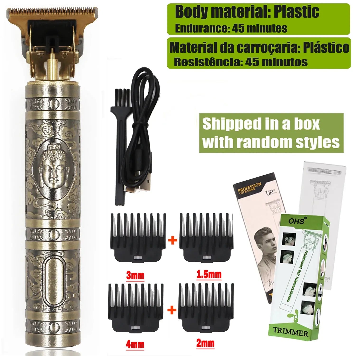 Vintage T9 Hair Clipper Beard Shaving Body Hair Trimmer Clippers Electric Men Haircut Machine 0mm Barber Shaver Novara Shop