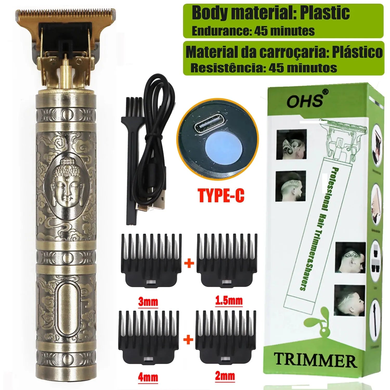 Vintage T9 Hair Clipper Beard Shaving Body Hair Trimmer Clippers Electric Men Haircut Machine 0mm Barber Shaver Novara Shop