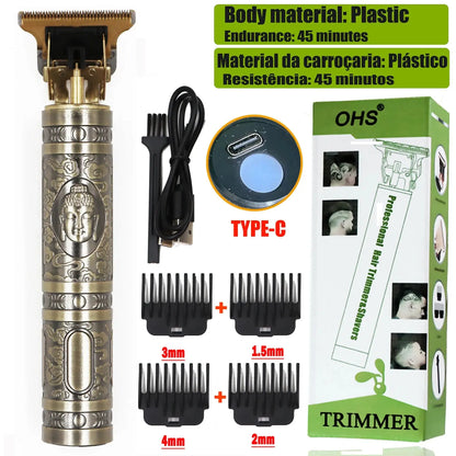 Vintage T9 Hair Clipper Beard Shaving Body Hair Trimmer Clippers Electric Men Haircut Machine 0mm Barber Shaver Novara Shop