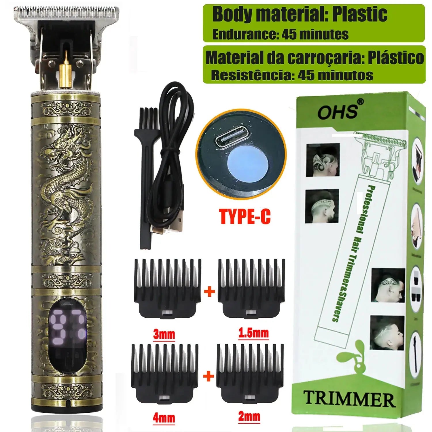 Vintage T9 Hair Clipper Beard Shaving Body Hair Trimmer Clippers Electric Men Haircut Machine 0mm Barber Shaver Novara Shop