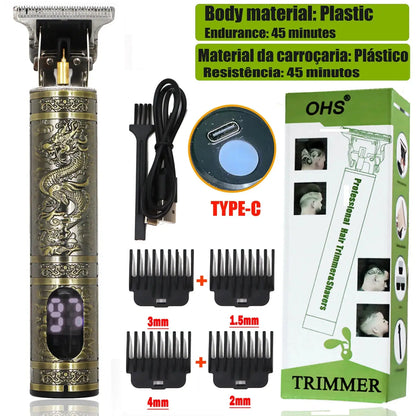 Vintage T9 Hair Clipper Beard Shaving Body Hair Trimmer Clippers Electric Men Haircut Machine 0mm Barber Shaver Novara Shop