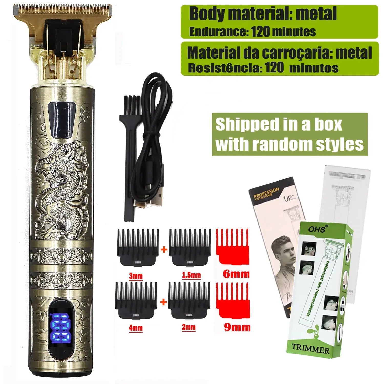 Vintage T9 Hair Clipper Beard Shaving Body Hair Trimmer Clippers Electric Men Haircut Machine 0mm Barber Shaver Novara Shop