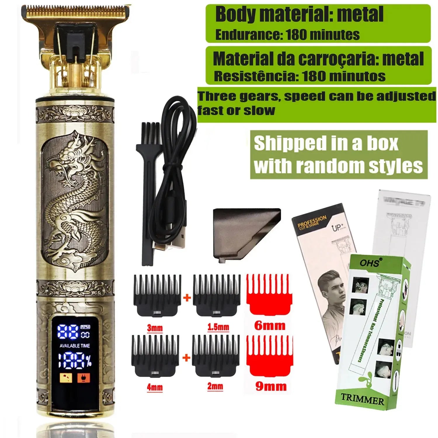 Vintage T9 Hair Clipper Beard Shaving Body Hair Trimmer Clippers Electric Men Haircut Machine 0mm Barber Shaver Novara Shop