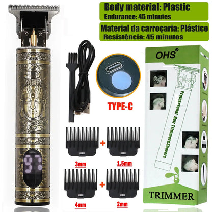 Vintage T9 Hair Clipper Beard Shaving Body Hair Trimmer Clippers Electric Men Haircut Machine 0mm Barber Shaver Novara Shop