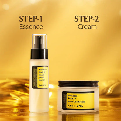Sanlivna Korean Skincare Snail 92% Duo Set - All-in-One Cream for Fine Lines &amp; Sensitive Skin Novara Shop
