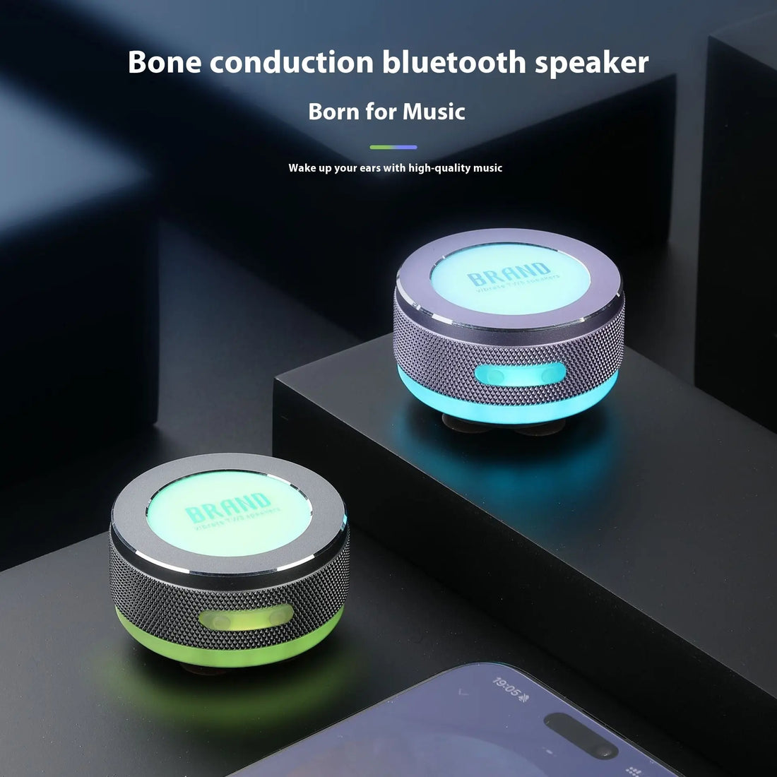 Small Wireless Bone Conduction Speakers Bluetooth Vibration 