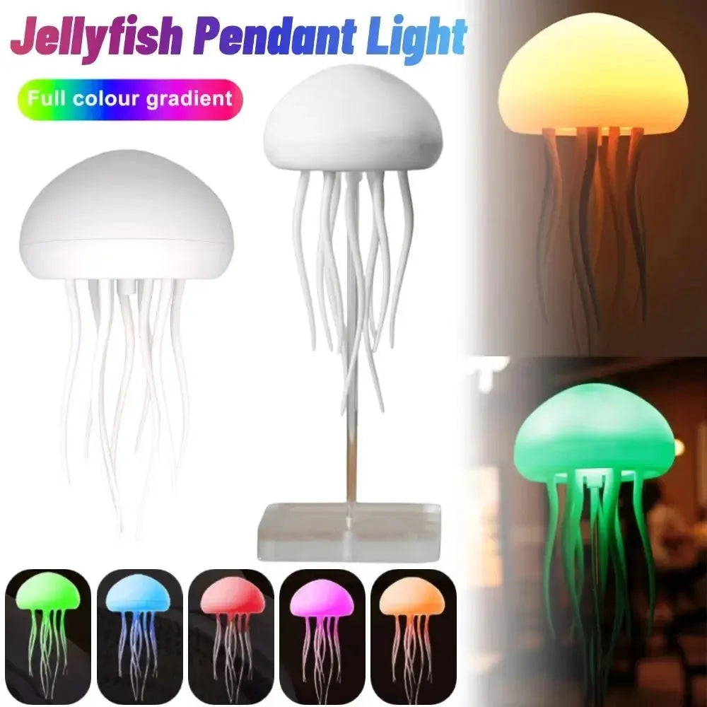 Creative Jellyfish Light Voice Control Type-C Charging Cute Jellyfish Bedside Lamp Flexible Tentacles for Holiday Children Gifts Novara Shop