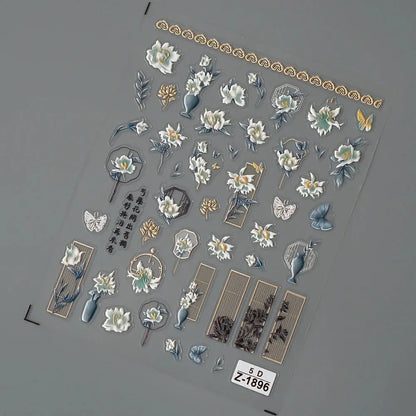 Chinese Style Nail Stickers Fashionable Nail Art Decorations Easy to Apply Home Beauty Salon Supplies Novara Shop