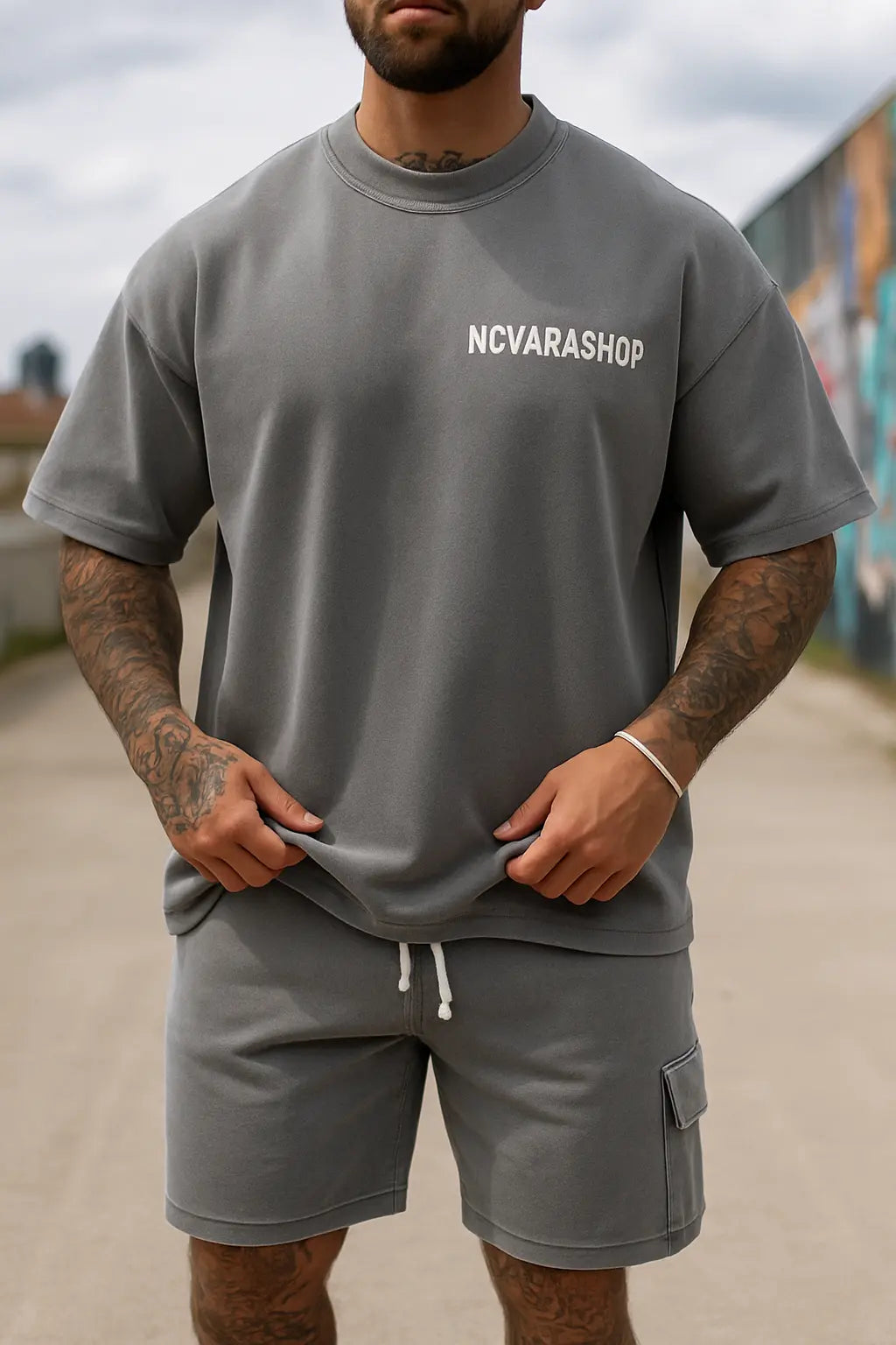 100% Cotton Unisex Vintage T-shirt Novarashop Logo Street Trend Short Sleeve T-shirt Embroidery Design European American Size - Novarashop