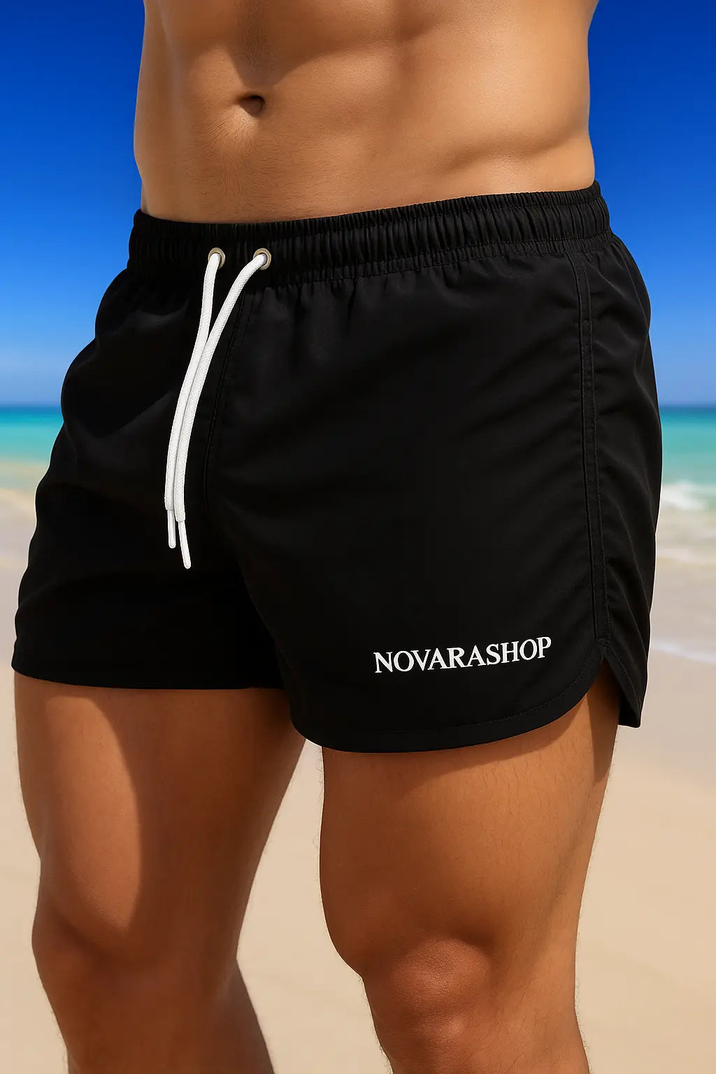 Novarashop European and American Summer Beach Shorts Men&