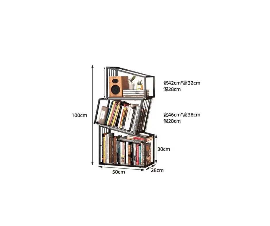 Rotating Bookshelf Storage Book Shelves Magazine Rack Shelf Organizer Aesthetic Children&