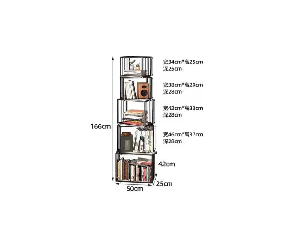 Rotating Bookshelf Storage Book Shelves Magazine Rack Shelf Organizer Aesthetic Children&