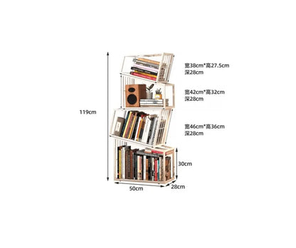 Rotating Bookshelf Storage Book Shelves Magazine Rack Shelf Organizer Aesthetic Children&