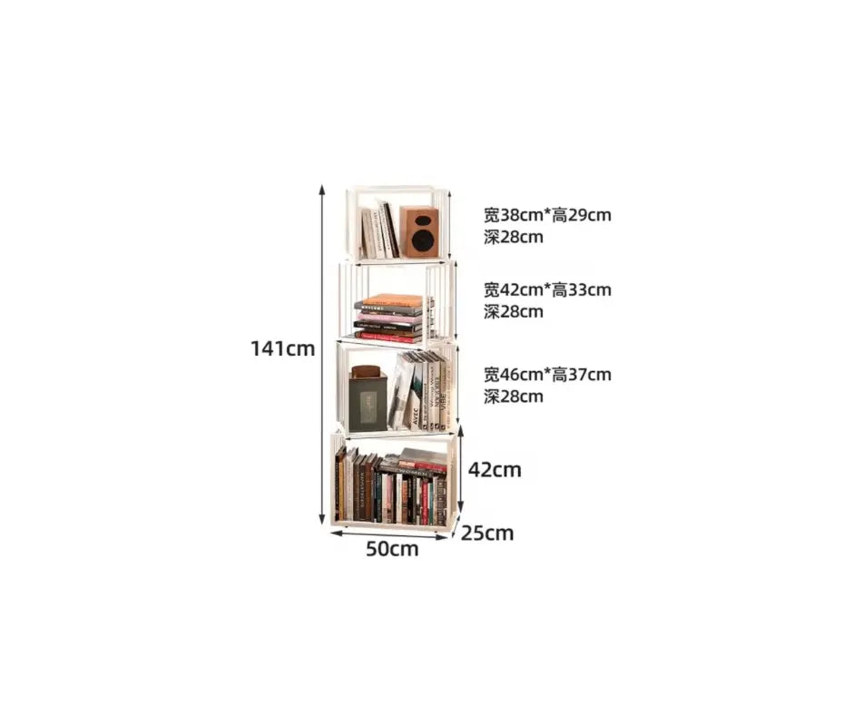 Rotating Bookshelf Storage Book Shelves Magazine Rack Shelf Organizer Aesthetic Children&