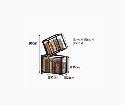 Rotating Bookshelf Storage Book Shelves Magazine Rack Shelf Organizer Aesthetic Children&