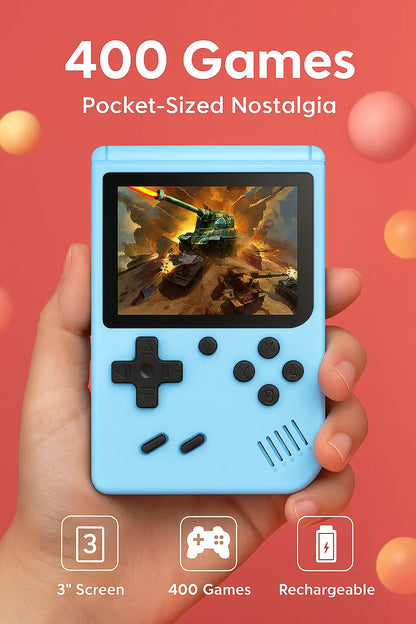 400 In 1 MINI Games Handheld Game Players Portable Retro Video Console Boy 8 Bit 3.0 Inch Color LCD Screen Games - Novarashop