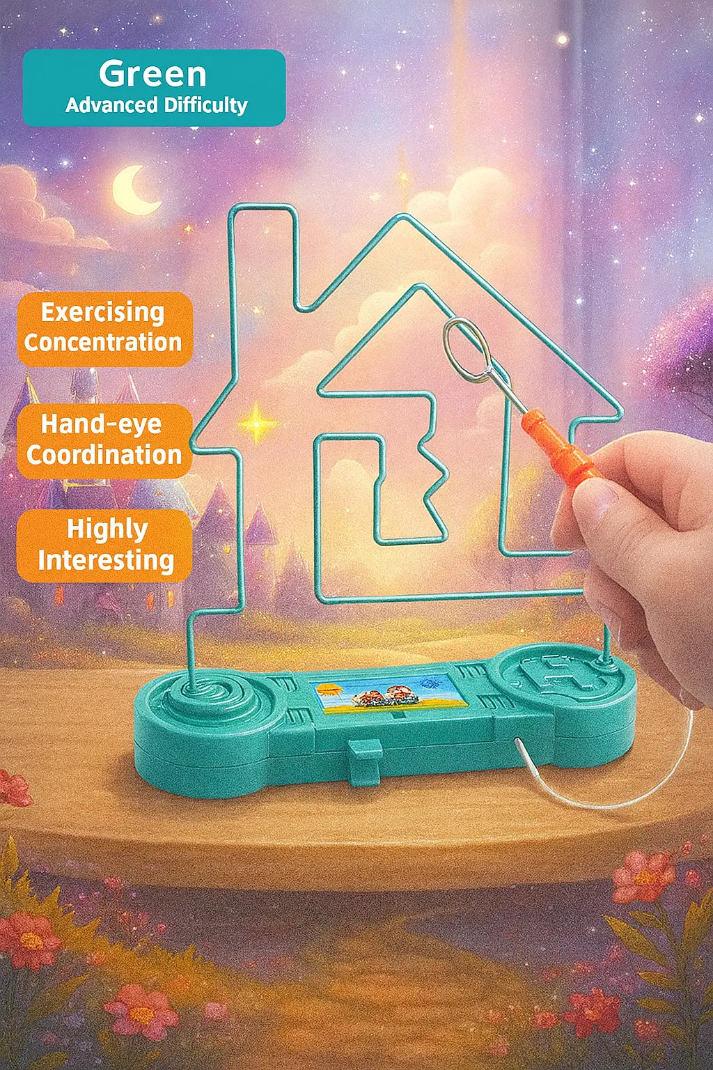 1pcs Fire Line Impact Electric Touch Maze Kids Puzzle Interactive CHILDREN&