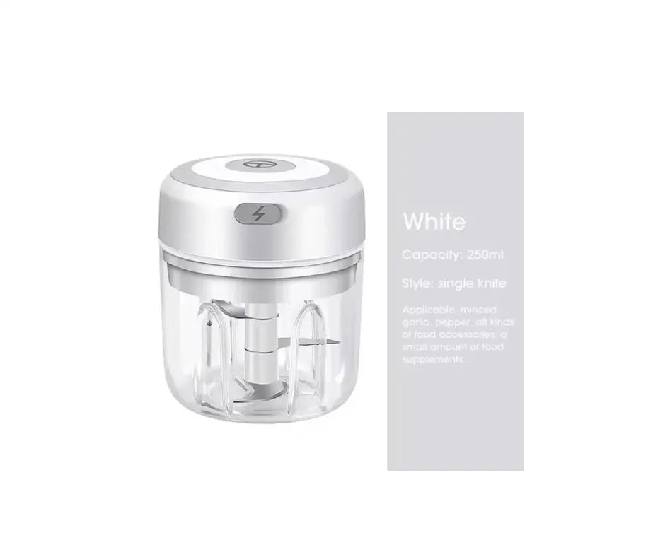 150ML/250ML/300ML Electric Garlic Chopper USB Charging Food Vegetable Meat Crusher Stainless Steel Mini Chili Garlic Masher Kitchen Gadgets - Novarashop