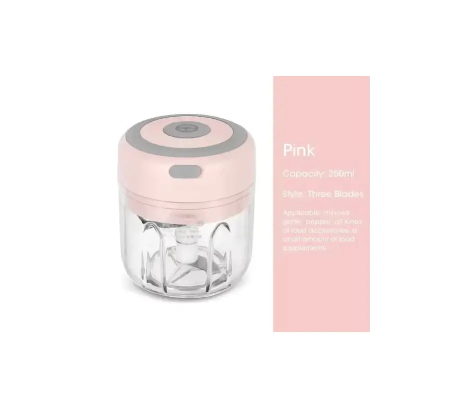 150ML/250ML/300ML Electric Garlic Chopper USB Charging Food Vegetable Meat Crusher Stainless Steel Mini Chili Garlic Masher Kitchen Gadgets - Novarashop