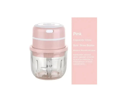 150ML/250ML/300ML Electric Garlic Chopper USB Charging Food Vegetable Meat Crusher Stainless Steel Mini Chili Garlic Masher Kitchen Gadgets - Novarashop