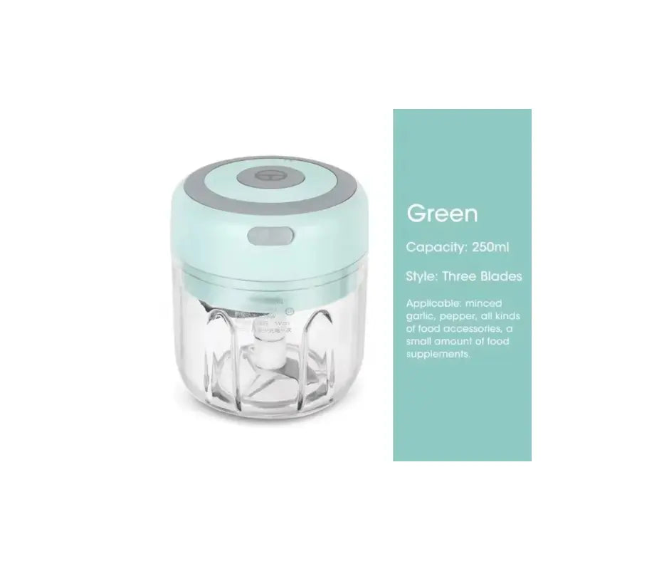 150ML/250ML/300ML Electric Garlic Chopper USB Charging Food Vegetable Meat Crusher Stainless Steel Mini Chili Garlic Masher Kitchen Gadgets - Novarashop