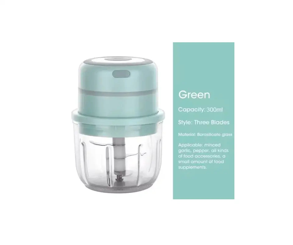 150ML/250ML/300ML Electric Garlic Chopper USB Charging Food Vegetable Meat Crusher Stainless Steel Mini Chili Garlic Masher Kitchen Gadgets - Novarashop