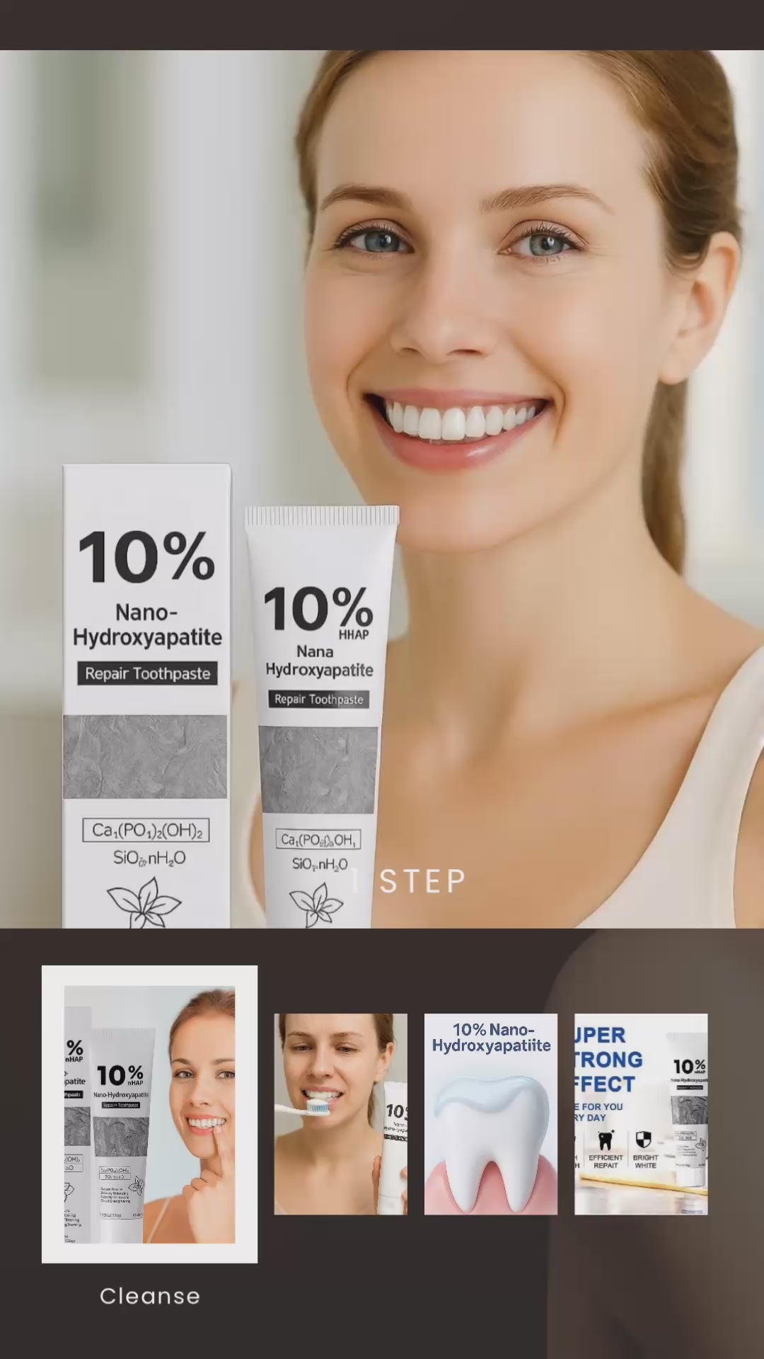 Whitening Teeth Toothpaste Enamel Repair Oral Hygiene Cleaning Stain Removal Fresh Breath Hydroxyapatite Brightening Toothpaste