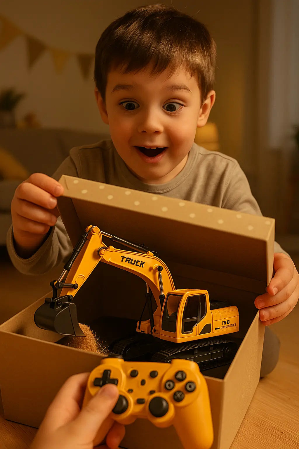 Alloy Remote Control Excavator Toy Car with Lights Sound Effect Electric Excavator Automobile Engineering Vehicle Children Gifts - Novarashop