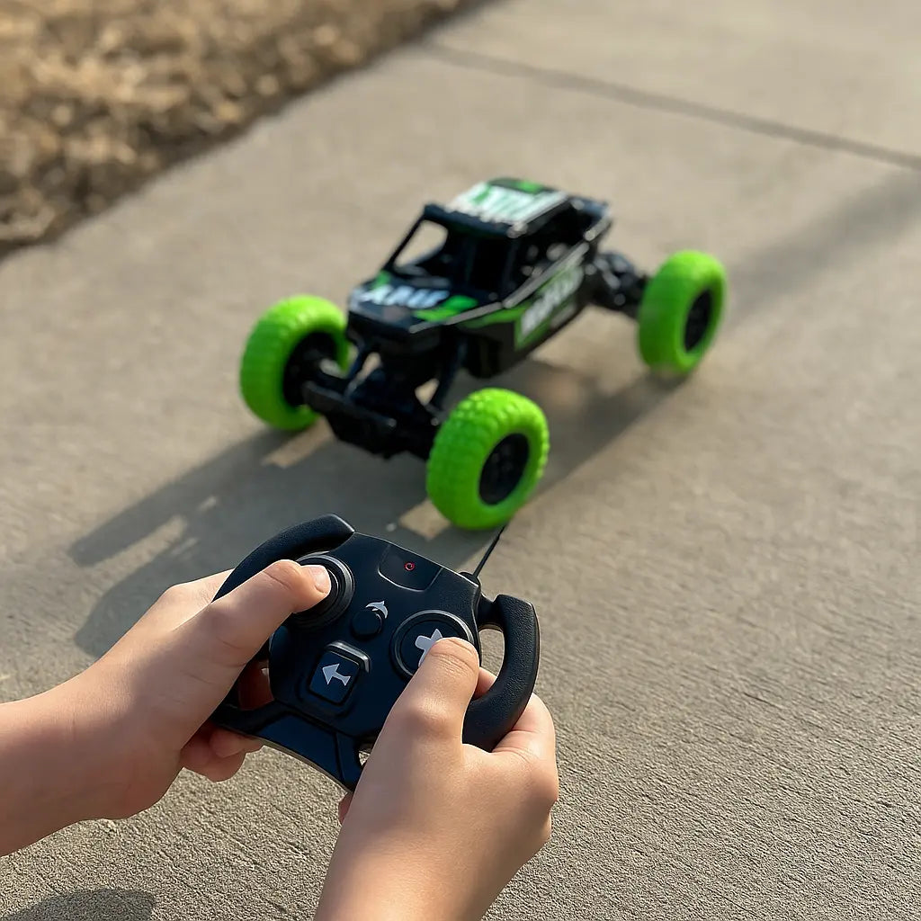 Hot Toy High Speed Remote Control Cars With Colorful Flashing LED Lights Rubber Wheels Off-road Car Toys For Boys Children Gifts - Novarashop