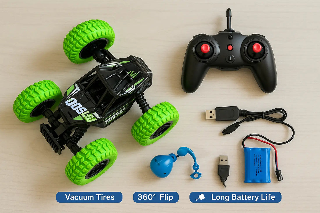 Hot Toy High Speed Remote Control Cars With Colorful Flashing LED Lights Rubber Wheels Off-road Car Toys For Boys Children Gifts - Novarashop